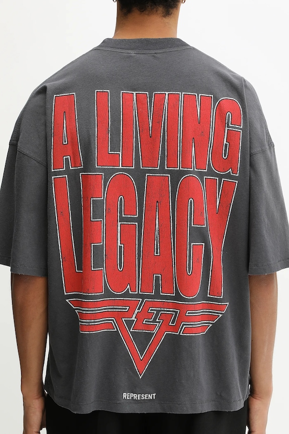 Represent t-shirt dwustronny Reversible Living Legacy Falcon szary MLM100679