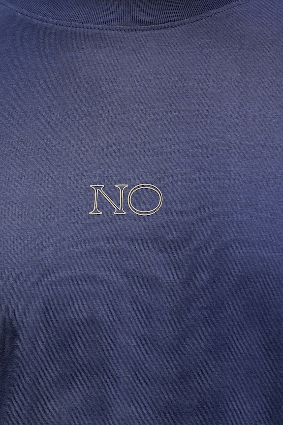 Sisley t-shirt bawełniany 3I1XS104O granatowy