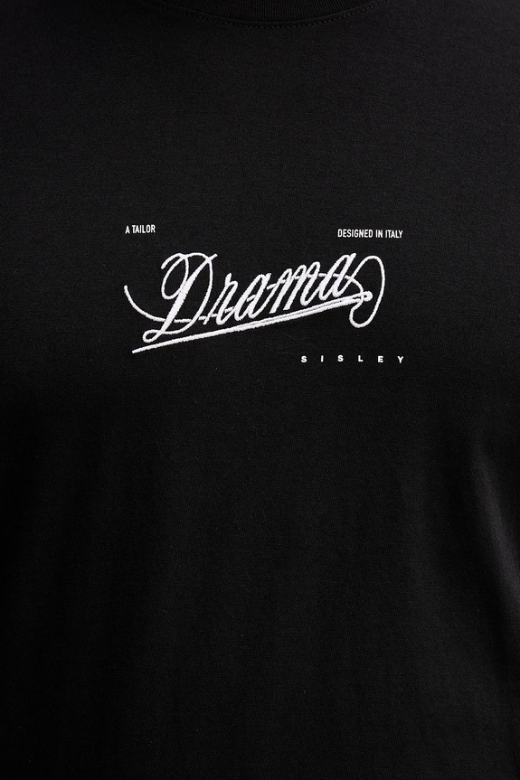 Sisley t-shirt bawełniany 3I1XS104O czarny