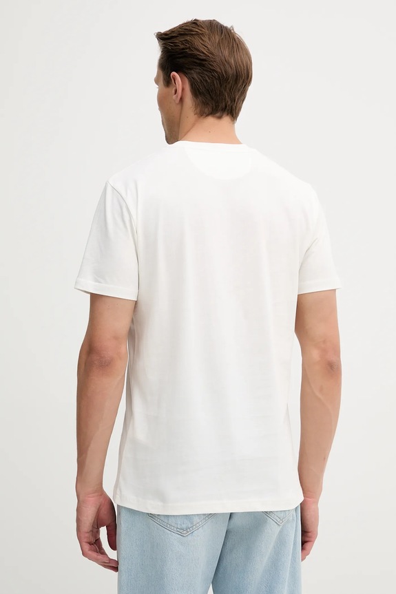 Ρούχα Βαμβακερό μπλουζάκι Hackett London HM5000002 μπεζ