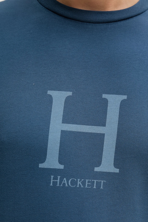 Βαμβακερό μπλουζάκι Hackett London HM5000002 μπλε