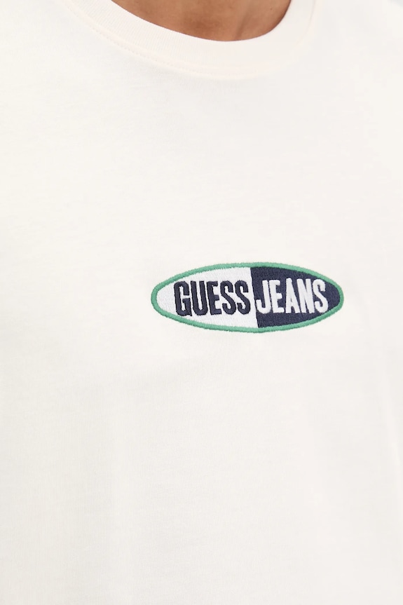 Βαμβακερό μπλουζάκι Guess Jeans M5YI07.K8FQ4 μπεζ