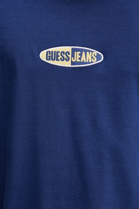 Bavlněné tričko Guess Jeans námořnická modř M5YI07.K8FQ4