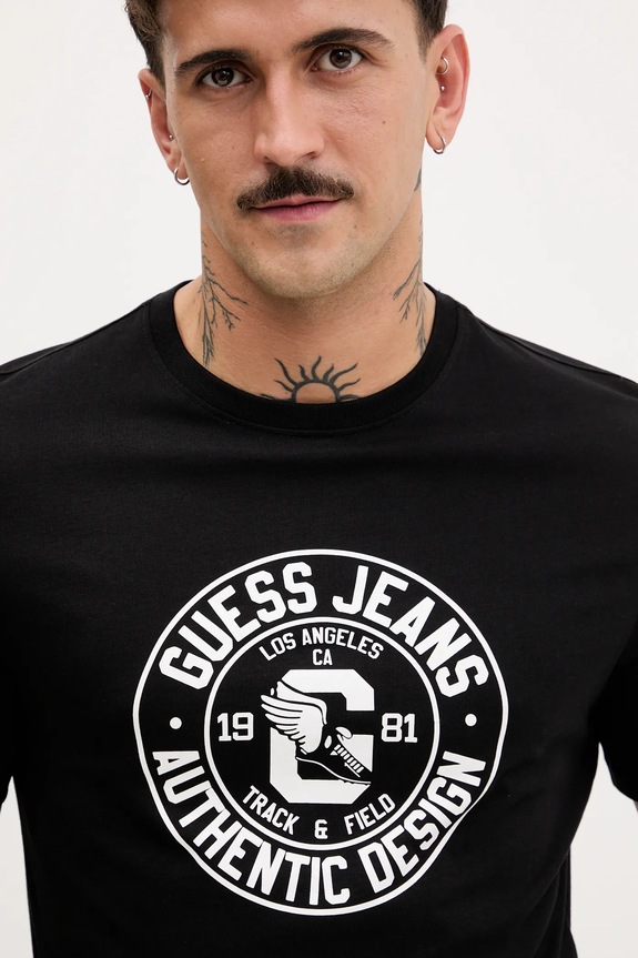 Guess Jeans tricou din bumbac negru M5YI29.K8HM0