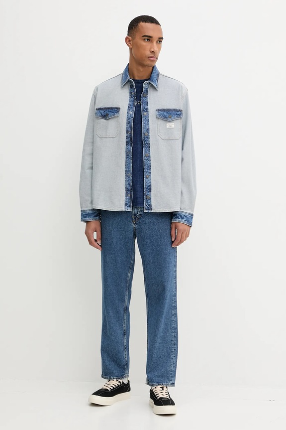 Guess Jeans tricou din bumbac M5YI34.KCTG1 albastru AW25