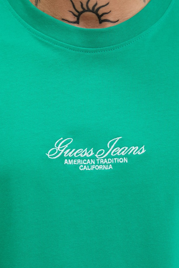 Guess Jeans tricou din bumbac verde M5YI61.K8FQ4