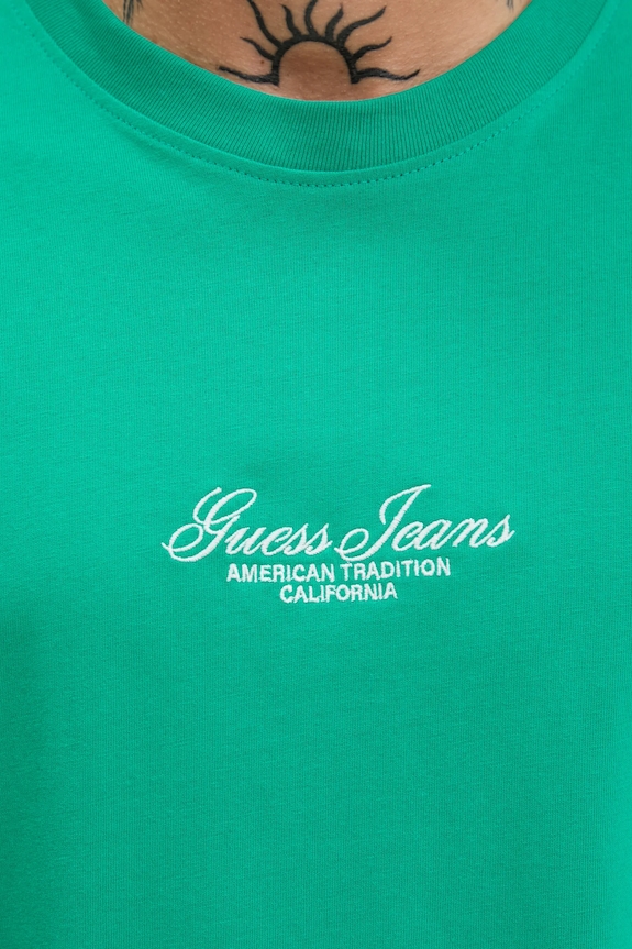 Guess Jeans tricou din bumbac verde M5YI61.K8FQ4