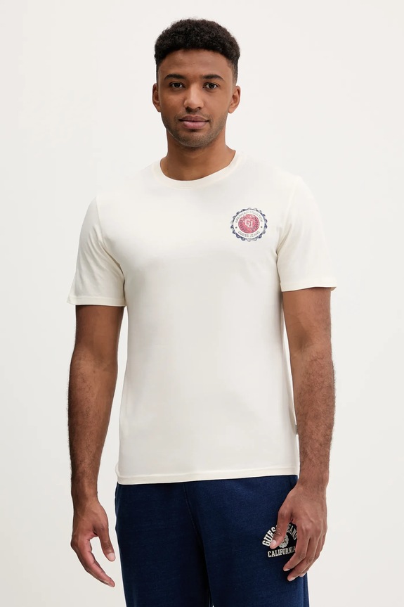 Odzież Guess Jeans t-shirt bawełniany M5YI04.K8HM0 beżowy
