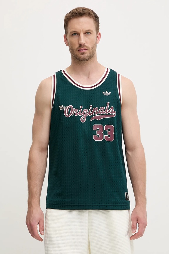 adidas Originals t-shirt OG Jersey nyomtatásos zöld JM9954