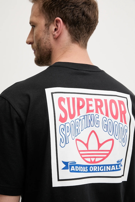 Bavlněné tričko adidas Originals Graphic Lo Ss T JW0161 černá