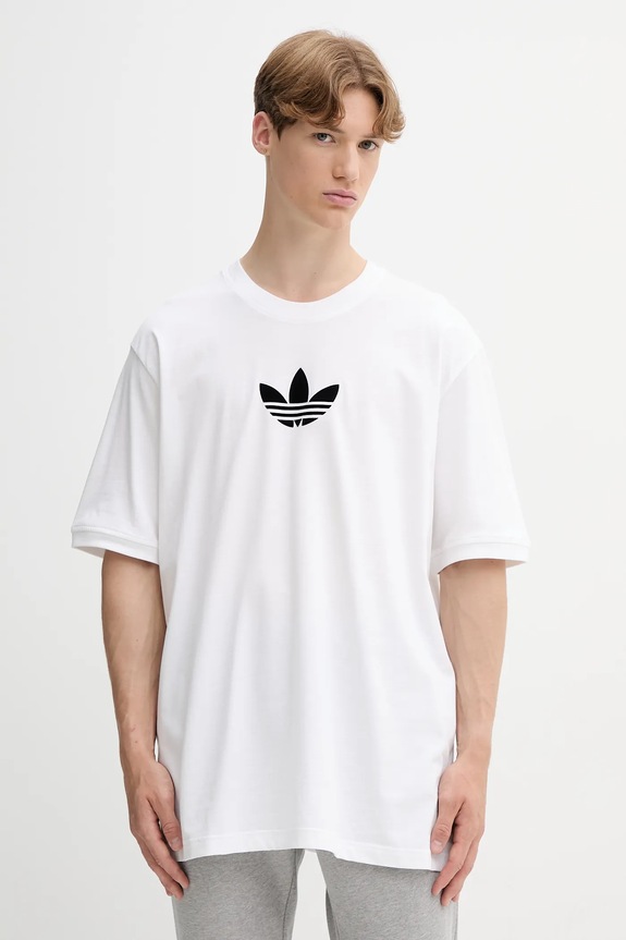 adidas Originals t-shirt bawełniany Oversize Tee bawełna biały JX1515
