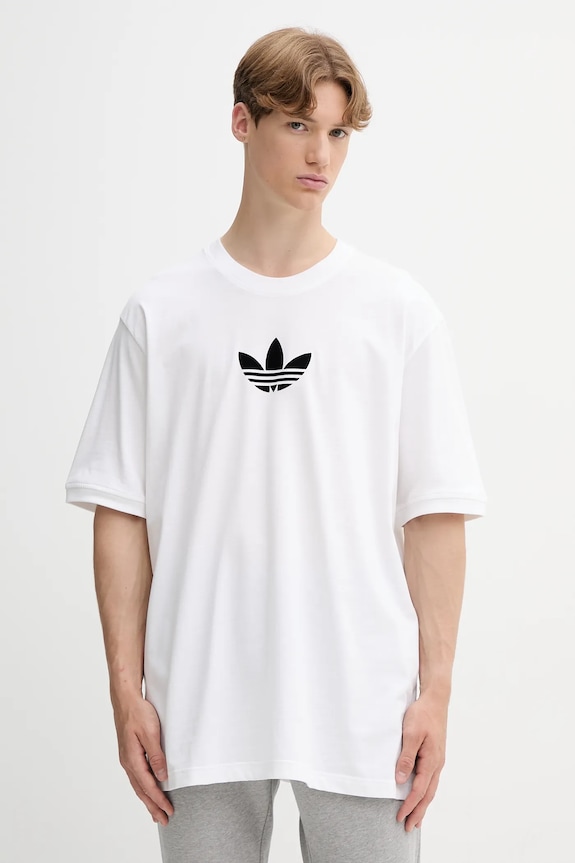 adidas Originals t-shirt bawełniany Oversize Tee bawełna biały JX1515