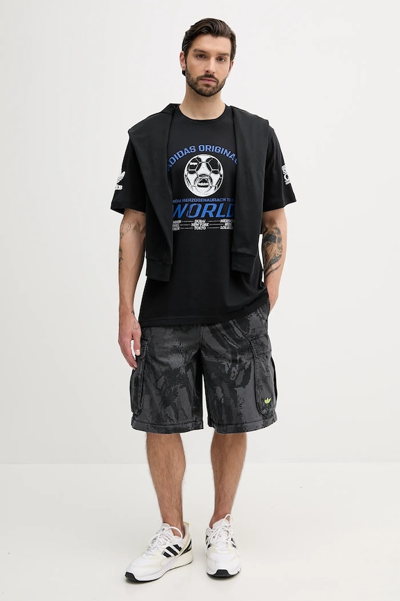 adidas Originals t-shirt in cotone 90S Football Tee JX3064 nero AW25