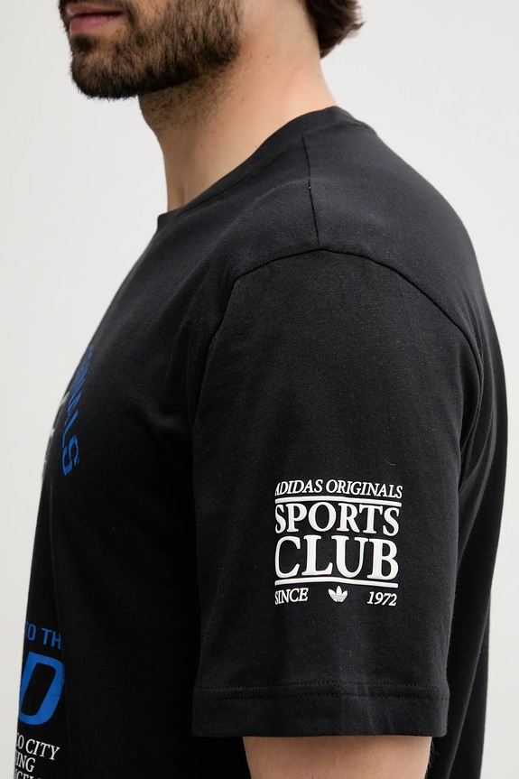 adidas Originals t-shirt in cotone 90S Football Tee JX3064 nero