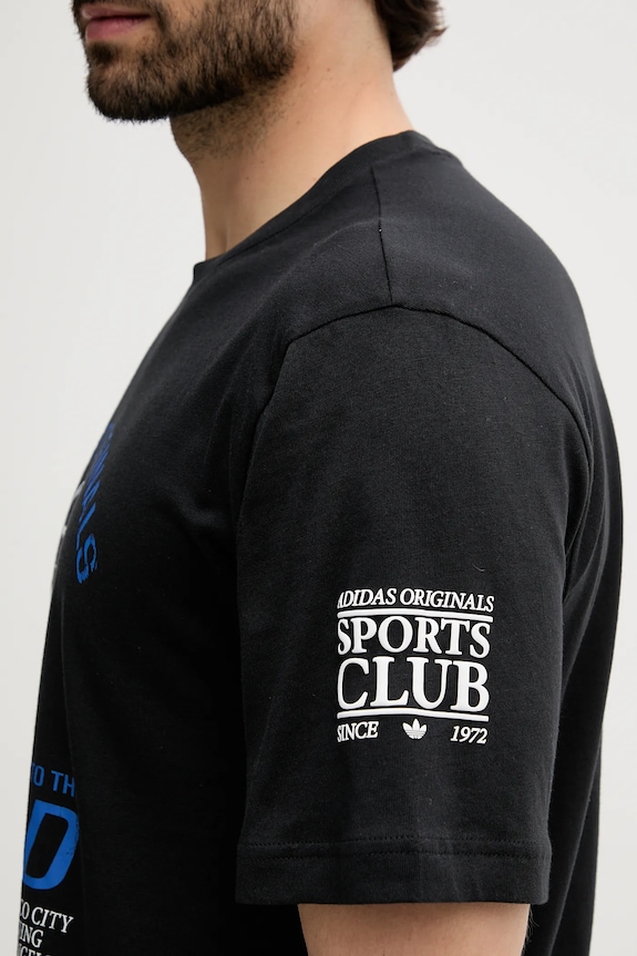 adidas Originals t-shirt in cotone 90S Football Tee JX3064 nero