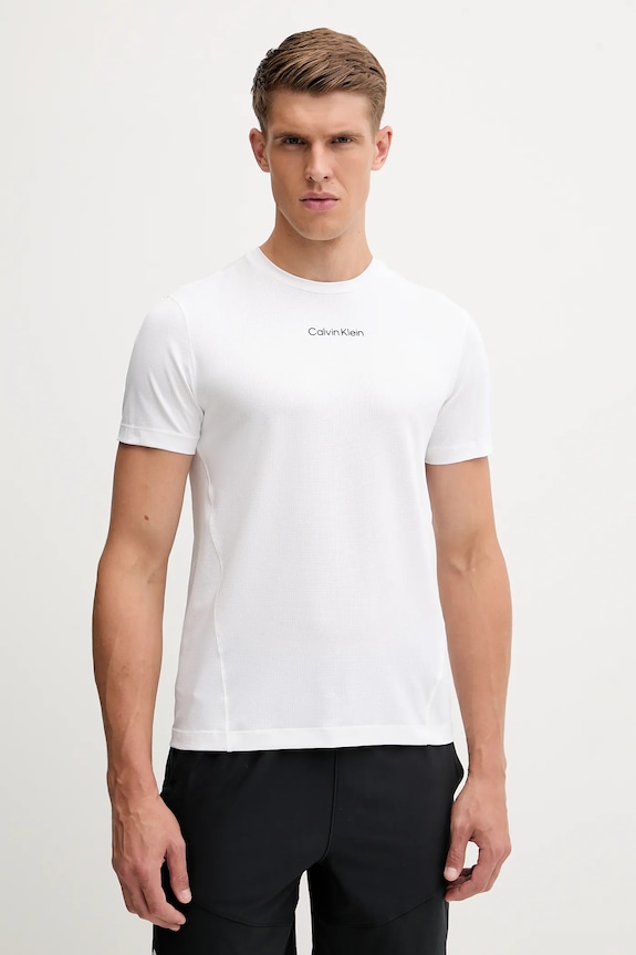 Calvin Klein Performance t-shirt treningowy z elastanem biały LVGMF5K101