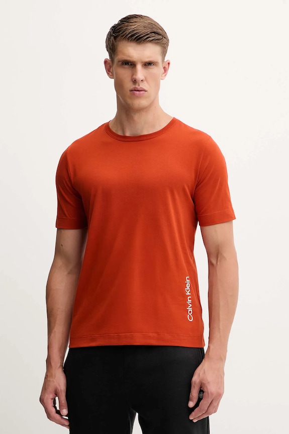 Calvin Klein Performance t-shirt elasztánnal narancssárga LVGMF5K106