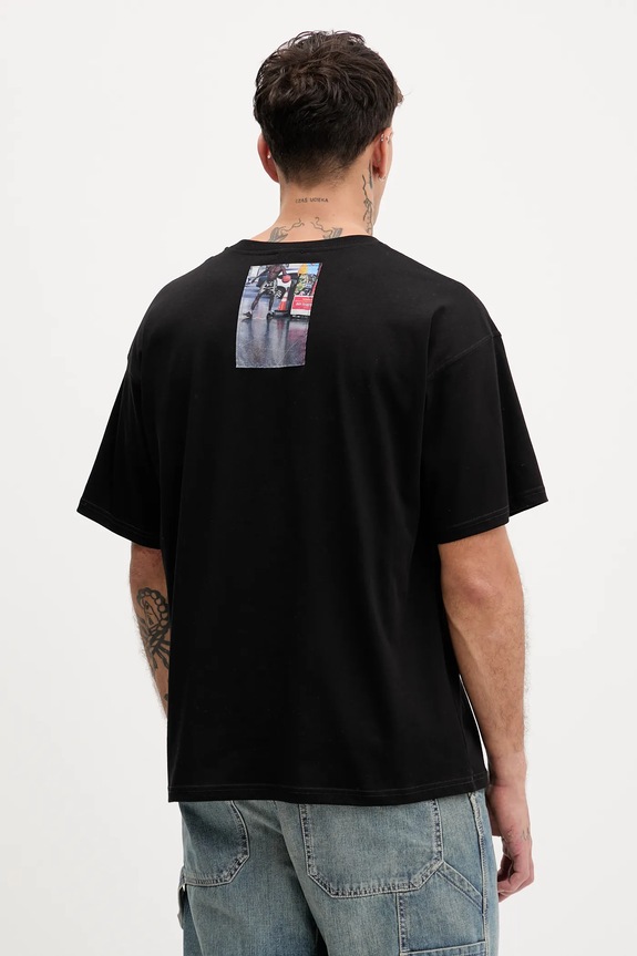 Odzież Diesel t-shirt bawełniany T-BOXT-T3 A19467.0PLAT czarny