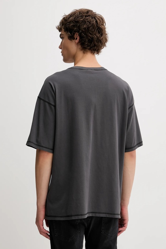 Ruházat Diesel pamut póló T-BOXT-T5 A18653.0AGCA szürke