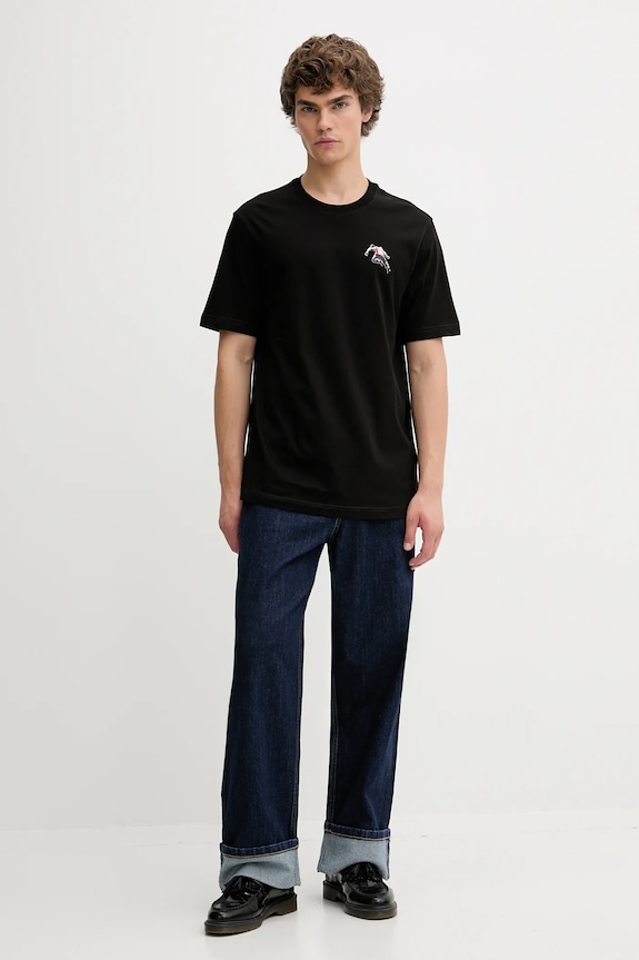 Diesel t-shirt bawełniany T-ADJUST-T3 A18668.0QIAM czarny AW25