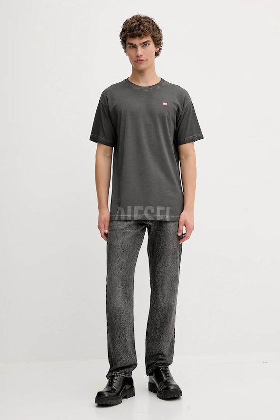 Diesel t-shirt męski bawełniany T-NORM-T7 A18739.0IKBQ szary SS26