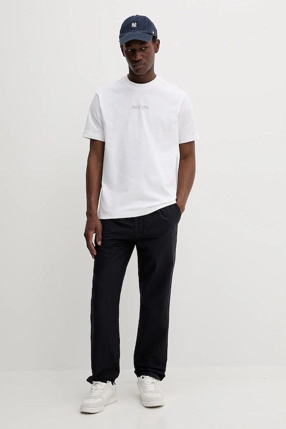 Marc O'Polo t-shirt bawełniany 5000006584 beżowy AW25