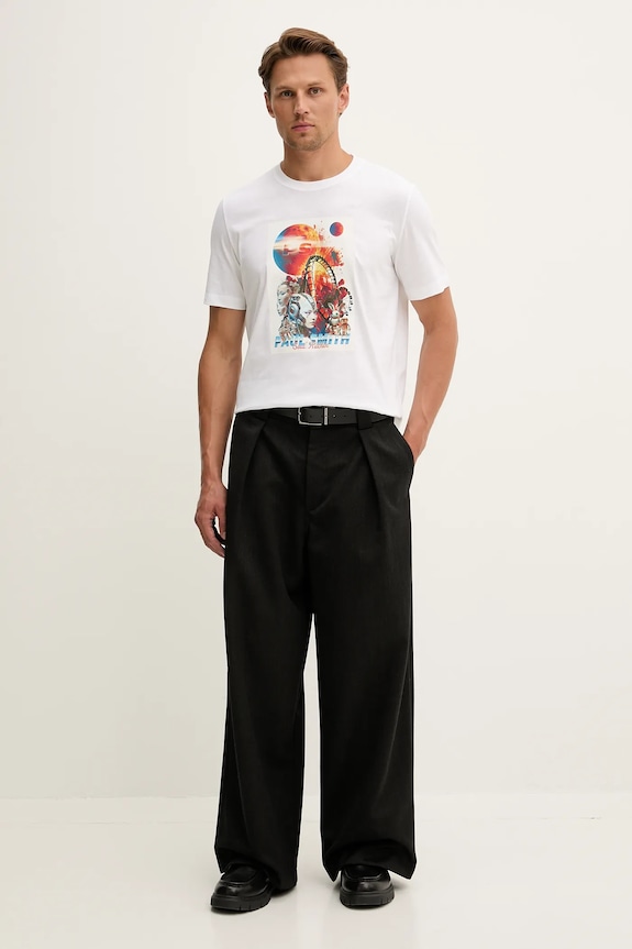 Bavlněné tričko PS Paul Smith M2R.011R.TP5415 bílá AW25
