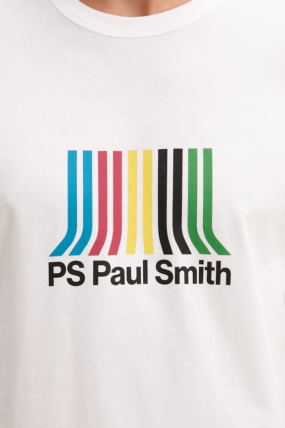 Βαμβακερό μπλουζάκι PS Paul Smith M2R.220X.TP5408 λευκό