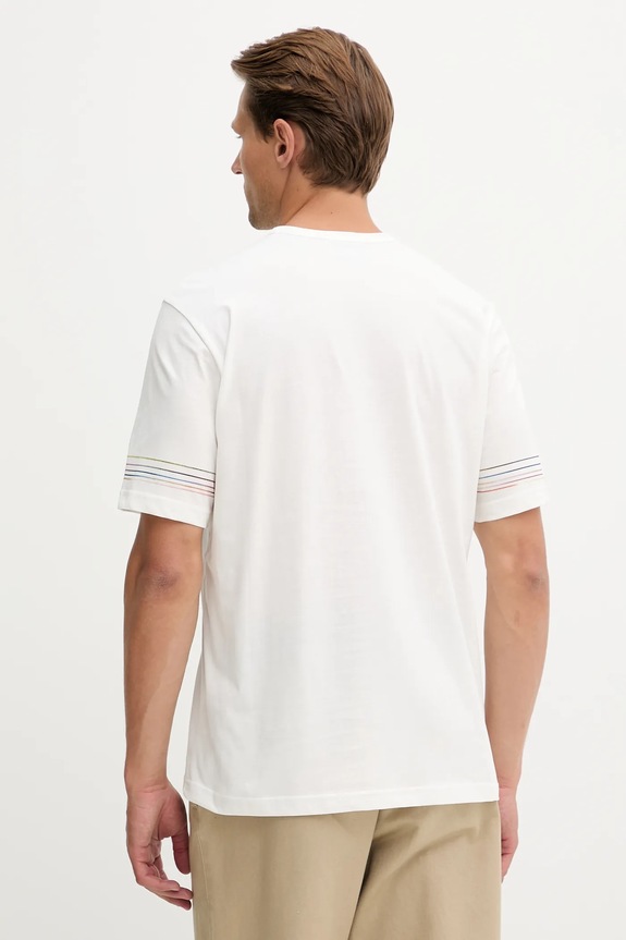Oblečení Bavlněné tričko PS Paul Smith M2R.220X.TP5422 bílá