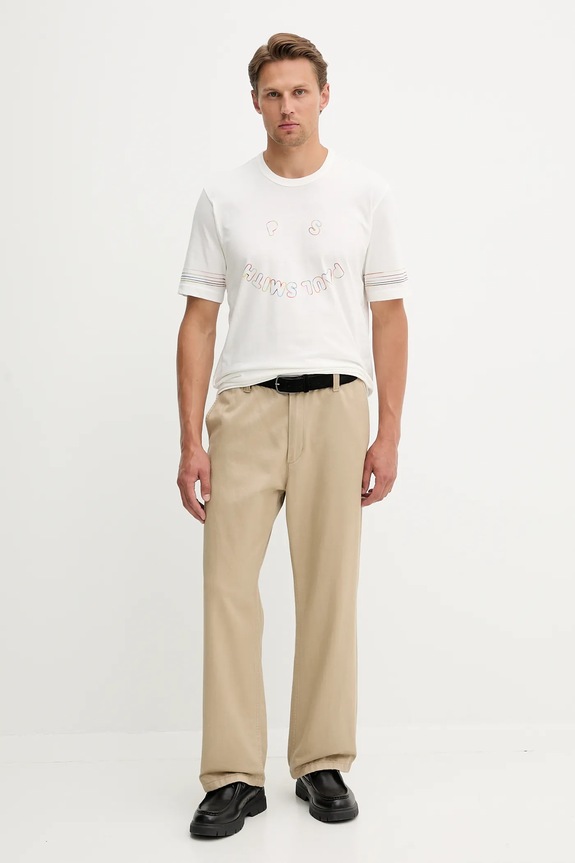 Bavlněné tričko PS Paul Smith bílá M2R.220X.TP5422