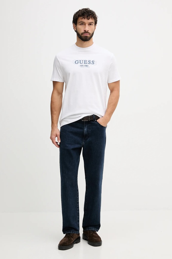 Памучна тениска Guess M5BI05.I3Z14 бял AW25