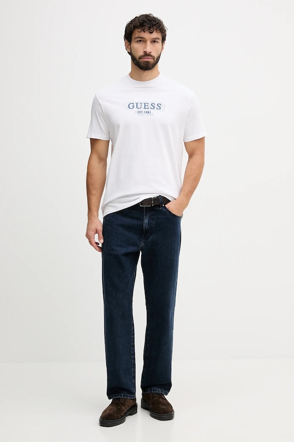 Памучна тениска Guess M5BI05.I3Z14 бял AW25