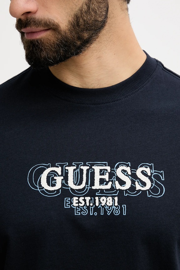 Памучна тениска Guess M5BI05.I3Z14 тъмносин