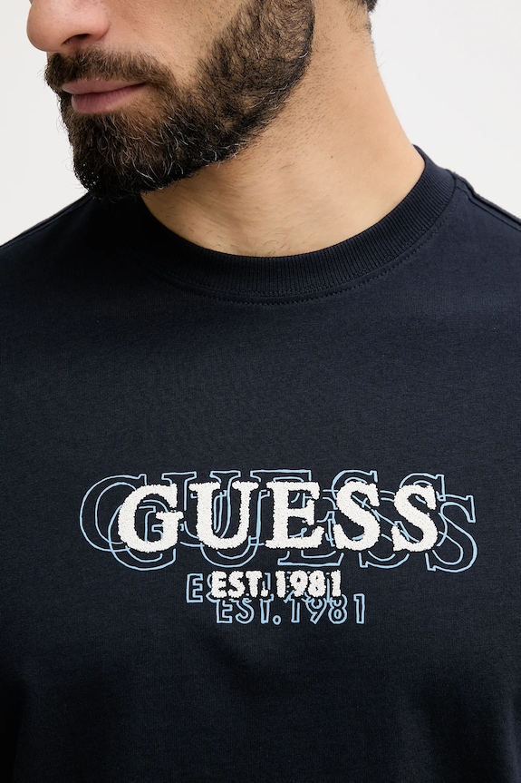 Памучна тениска Guess M5BI05.I3Z14 тъмносин