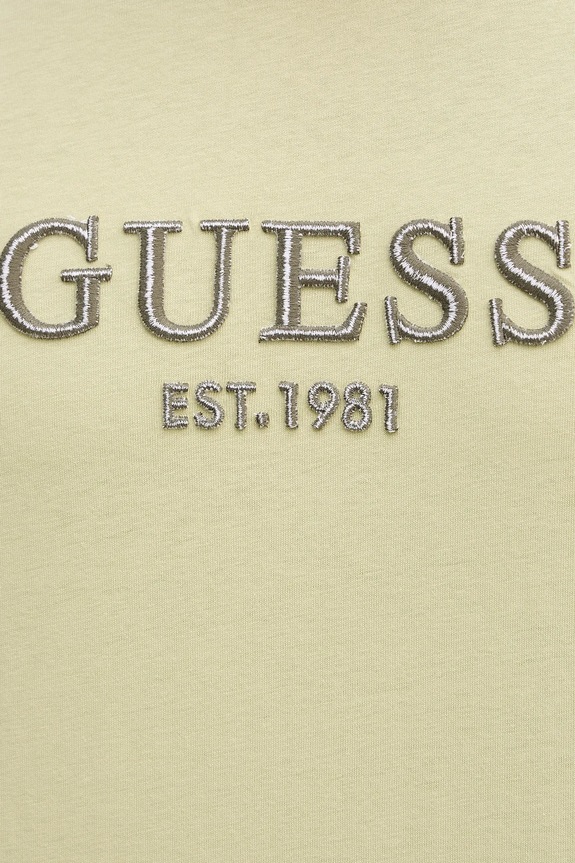 Βαμβακερό μπλουζάκι Guess M5BI09.K8FQ4 πράσινο