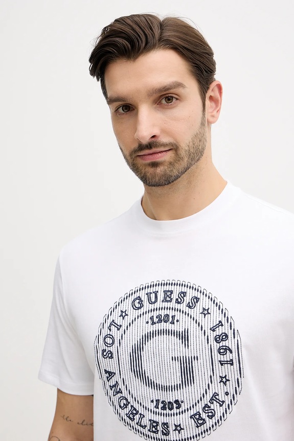 Бавовняна футболка Guess білий M5BI15.K8FQ4