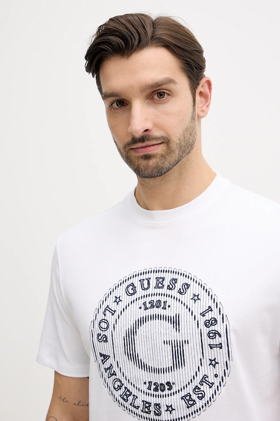 Бавовняна футболка Guess білий M5BI15.K8FQ4