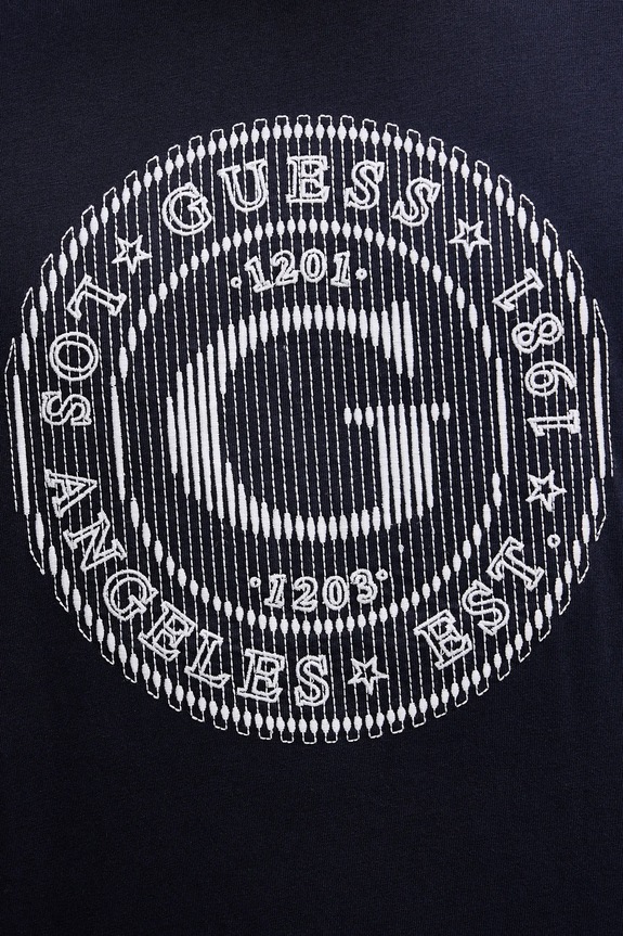 Βαμβακερό μπλουζάκι Guess M5BI15.K8FQ4 σκούρο μπλε