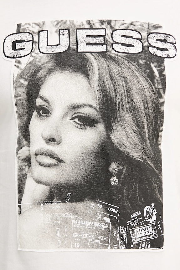 Guess t-shirt bawełniany M5BI53.KBW41 beżowy