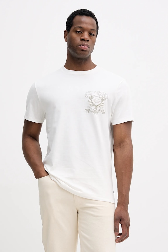 Дрехи Памучна тениска Guess M5BI61.KBZV1 бежов