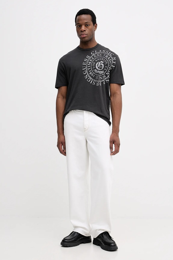 Βαμβακερό μπλουζάκι Guess M5BI69.I3Z14 γκρί AW25