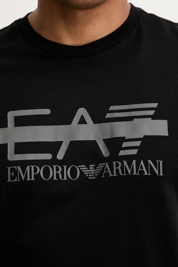 Bavlnené tričko EA7 Emporio Armani AF10375.7M001129 čierna