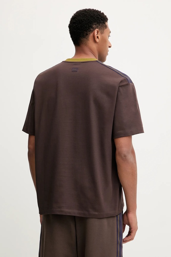 Îmbrăcăminte EA7 Emporio Armani tricou din bumbac AF12957.7X000404 maro