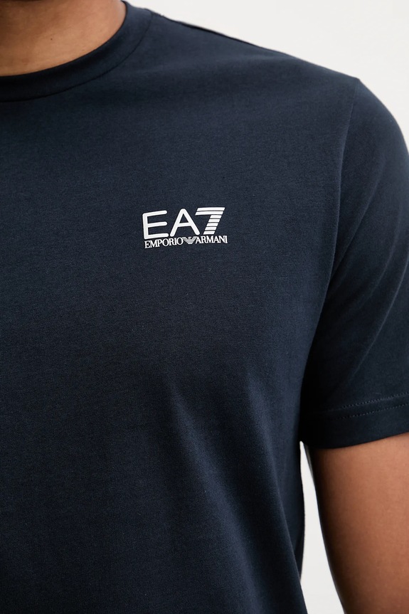 Bavlněné tričko EA7 Emporio Armani PJVPZ.8NPT25 námořnická modř