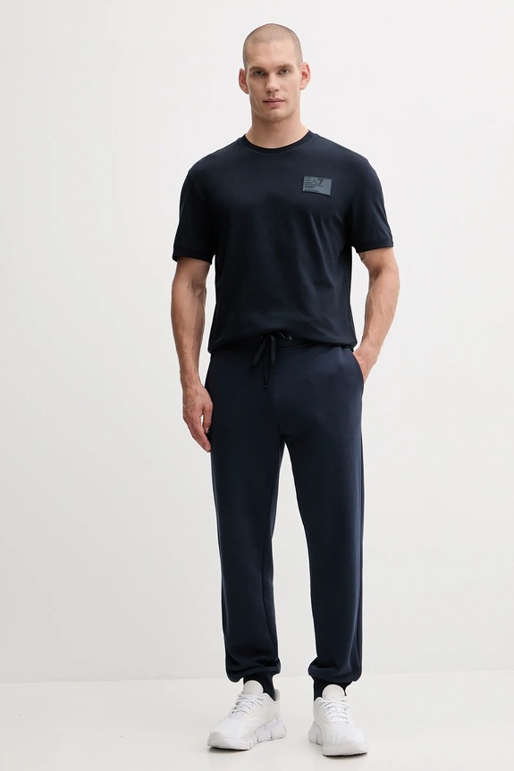 EA7 Emporio Armani pamut póló AF13741.7X000127 sötétkék AW25
