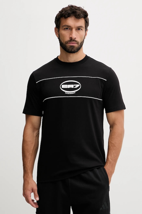 Μπλουζάκι EA7 Emporio Armani στάμπα μαύρο AF16548.7M000984