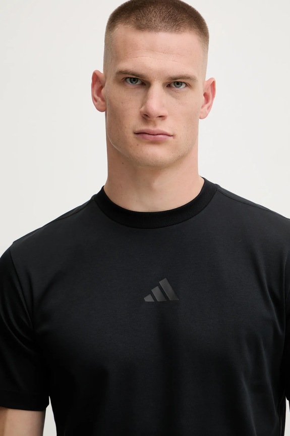 adidas t-shirt bawełniany City Escape czarny JF3254