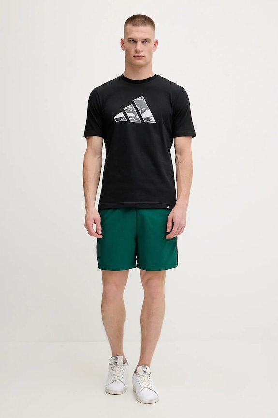 adidas t-shirt bawełniany JM6381 czarny AW25