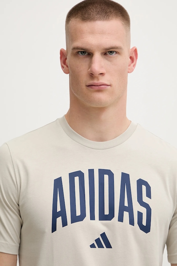 adidas tricou din bumbac Collegiate bej JM6415