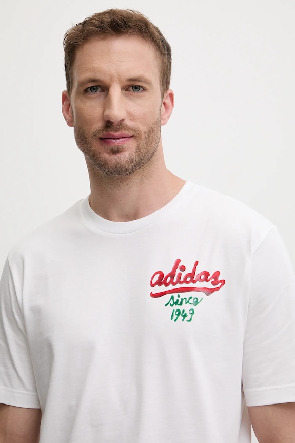 Oblečenie Bavlnené tričko adidas Food Sauce Graphic Tee JM6464 biela